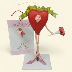 Krinkles Love Letter Heart 7" Figurine Patience Brewster Valentines Dept 56 READ